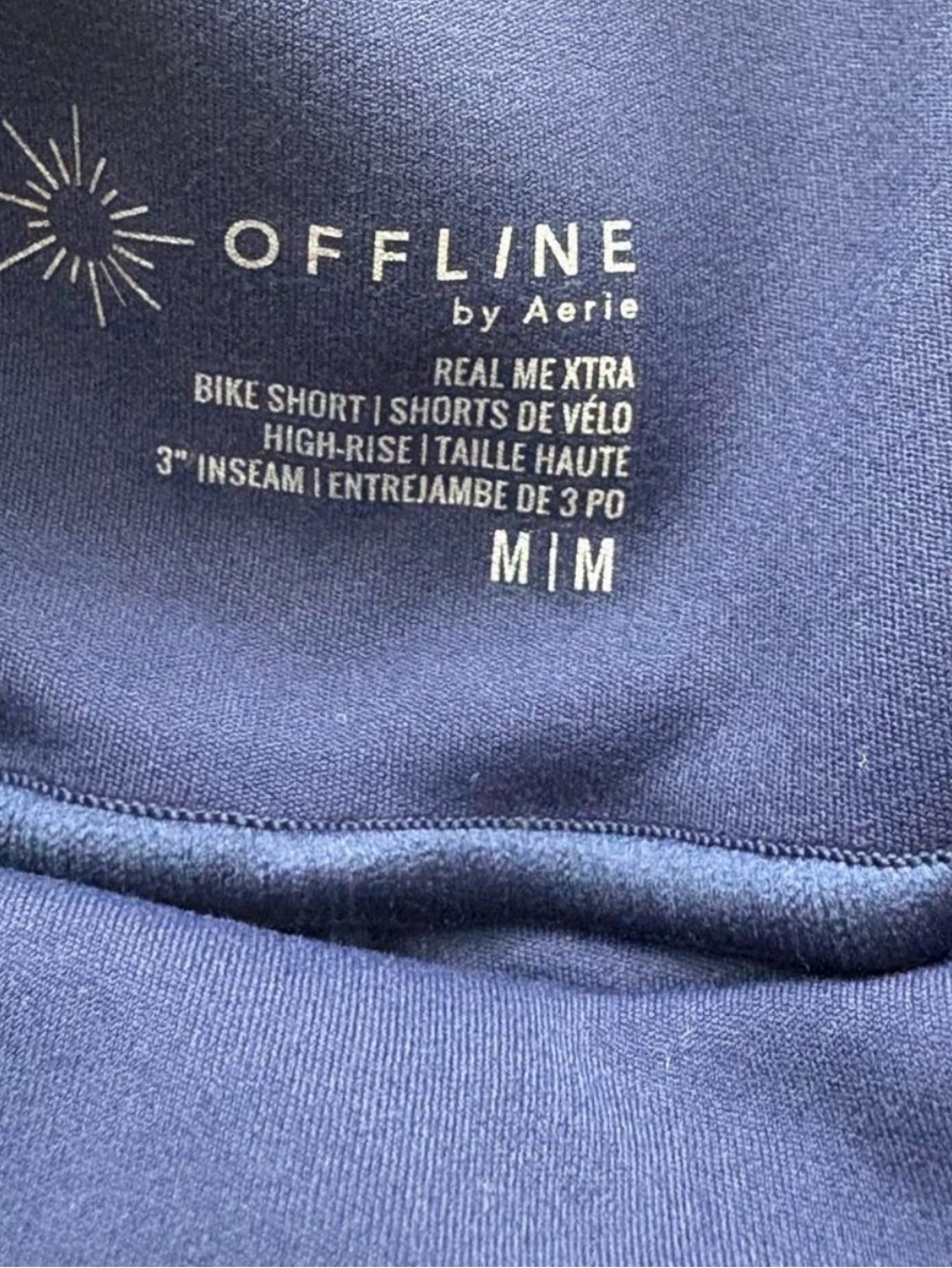 OFFLINE by Aerie Real Me Xtra High Rise 3” Bike Shorts Navy Medium - Picture 4 of 9